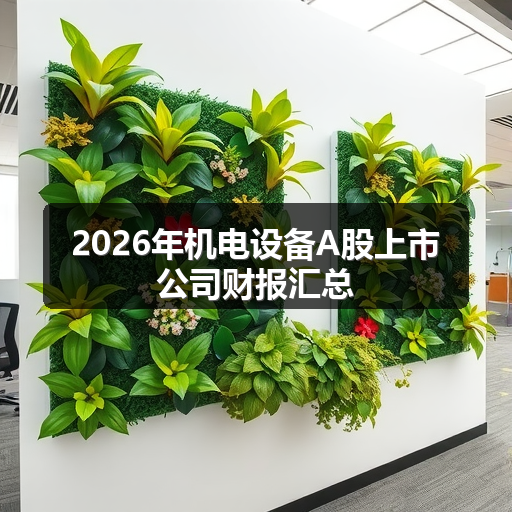 2026年机电设备A股上市公司财报汇总