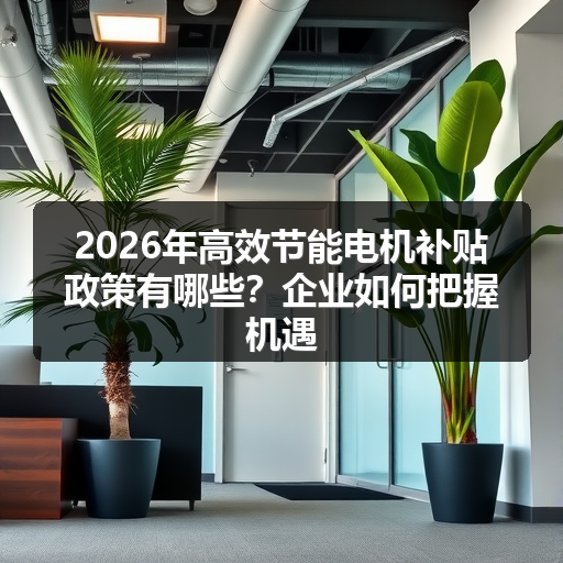 2026年高效节能电机补贴政策有哪些？企业如何把握机遇 正文配图